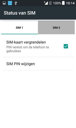 Selecteer de simkaart en selecteer vervolgens SIM PIN wijzigen