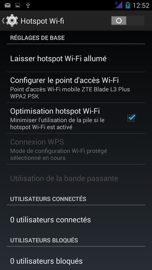 Sélectionnez Configurer le point d'accès Wi-Fi