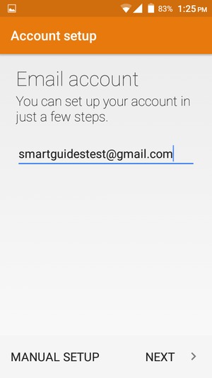 Enter your Gmail or Hotmail address. Select NEXT