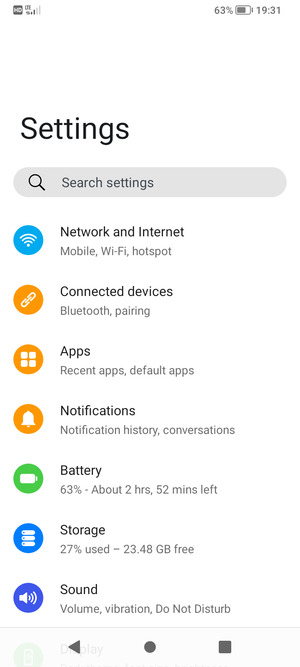 Return to the Settings menu and select Battery