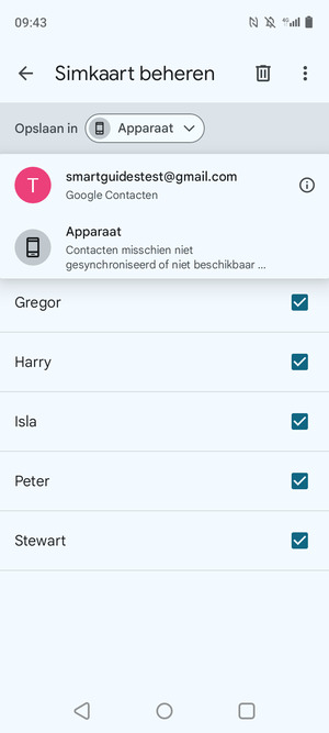 Selecteer uw Google-account