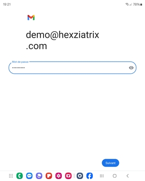 Saisissez votre mot de passe et sélectionnez Suivant