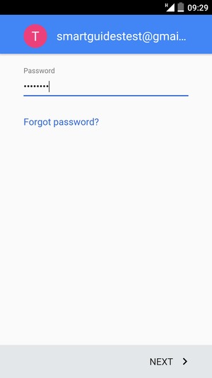 Enter your Password and select NEXT