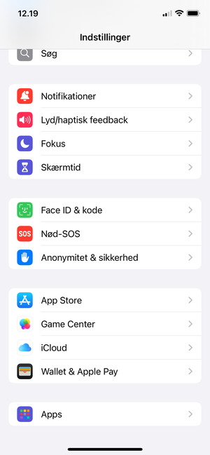 Scroll til og vælg Apps