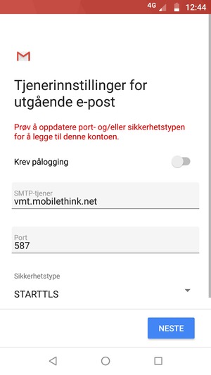 Velg Sikkerhetstype