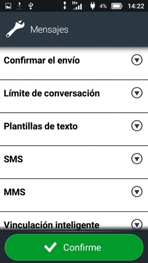 Seleccione SMS