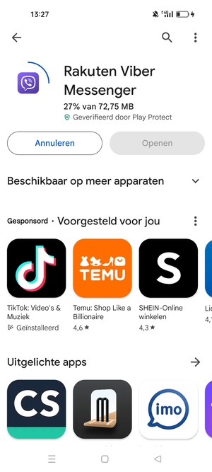 Wacht tot het installatieproces beëindigd is