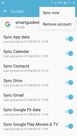 Select Sync now