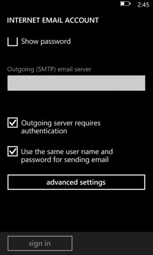 Uncheck the Outgoing server requires authentication checkbox