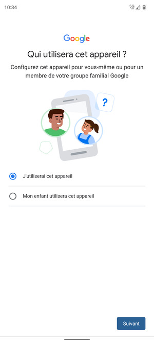 Sélectionnez votre option préférée et sélectionnez Suivant