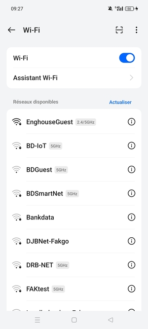 Sélectionnez le réseau sans fil auquel vous souhaitez vous connecter