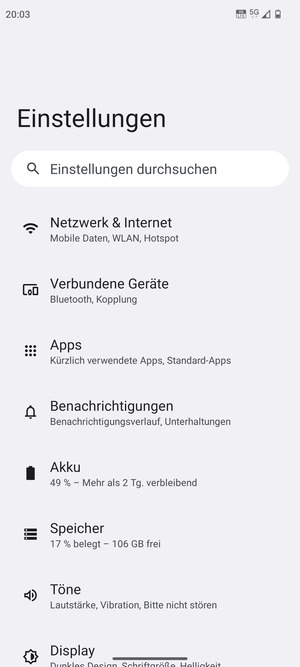 Wählen Sie Netzwerk & Internet