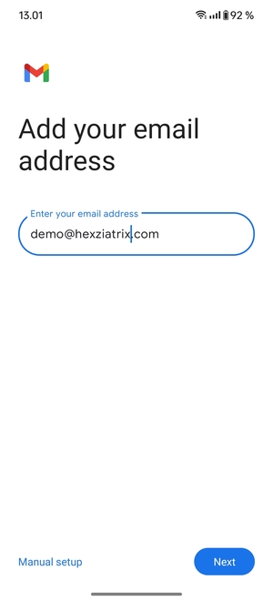 Enter your Email address and select Next