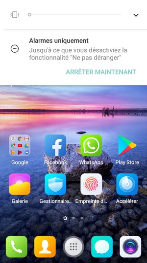 Appuyez une fois de plus pour passer en mode silencieux