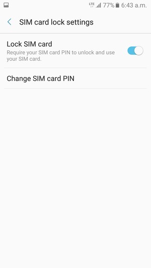 Select Change SIM card PIN