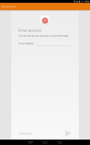 Enter your Gmail or Hotmail address. Select Next