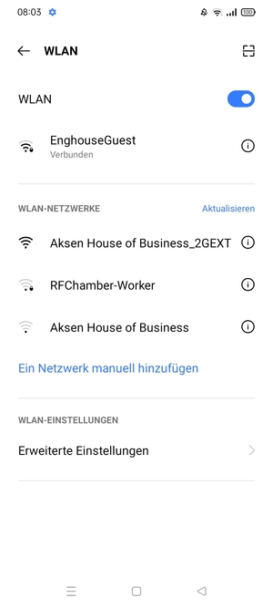 Sie sind nun mit dem WLAN-Netzwerk verbunden