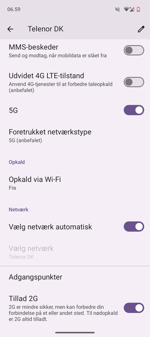 Scroll til og vælg Adgangspunkter