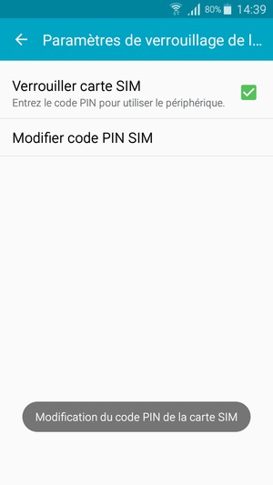 Le code PIN de votre carte SIM a été modifié.