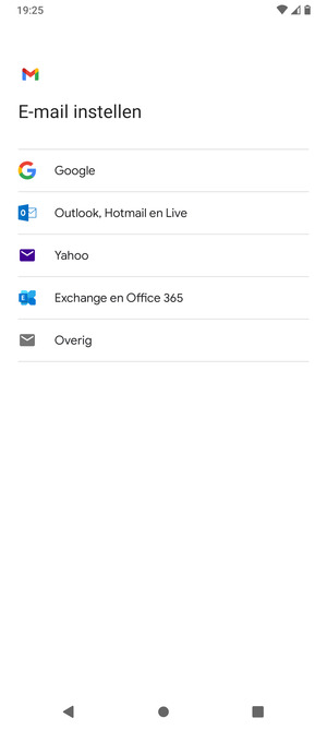 Selecteer Exchange en Office 365