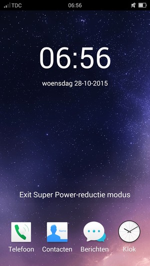 Om Super Power-reductie uit te schakelen, selecteert u Exit Super Power-reductie modus