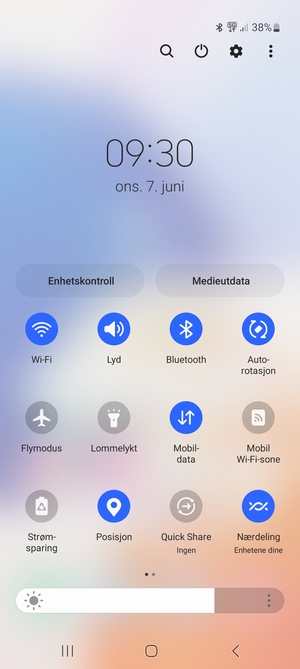 Slå av Wi-Fi og Bluetooth