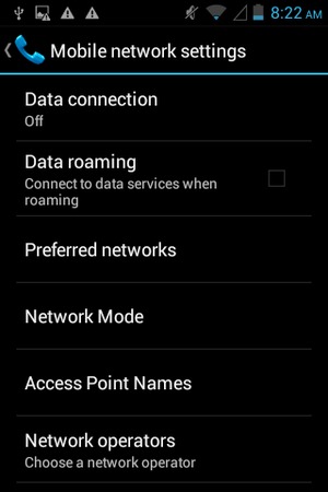 Select  Network Mode