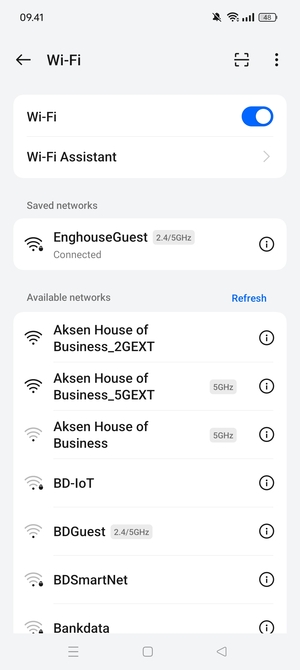 You are now connected to the Wi-Fi network