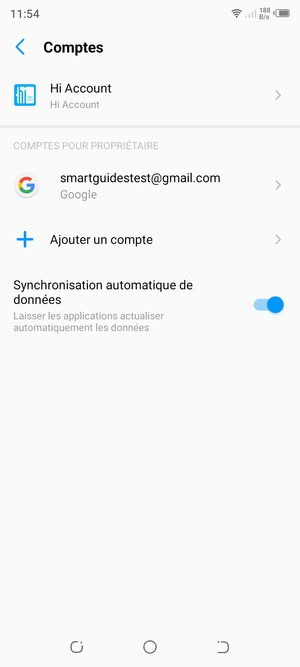 Sélectionnez votre compte Google