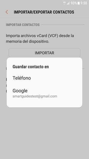 Seleccione su cuenta Google