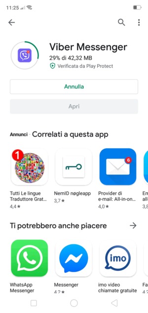 Attendi il completamento del processo di installazione