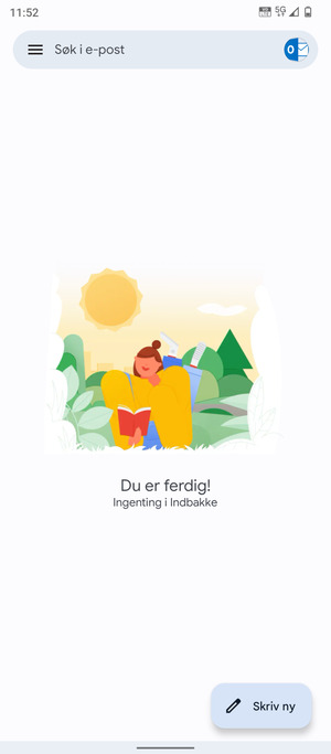 Gmail er klar til bruk