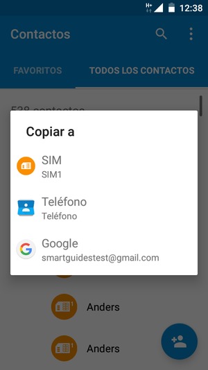 Seleccione su cuenta de Google