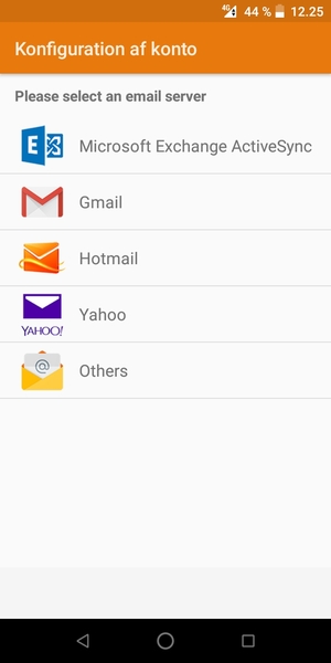 Vælg Hotmail