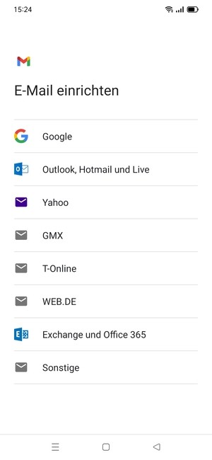 Wählen Sie Outlook, Hotmail und Live