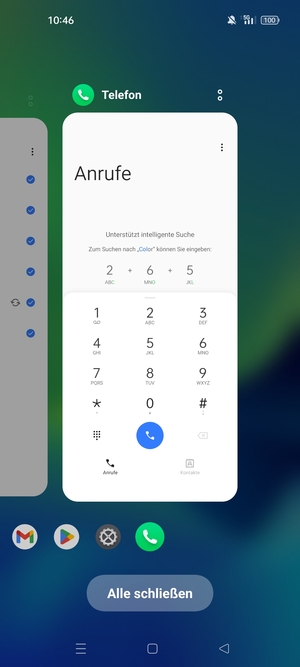 Wählen Sie Alle schließen, um alle laufende Apps zu schließen