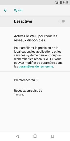 Activer le Wi-Fi