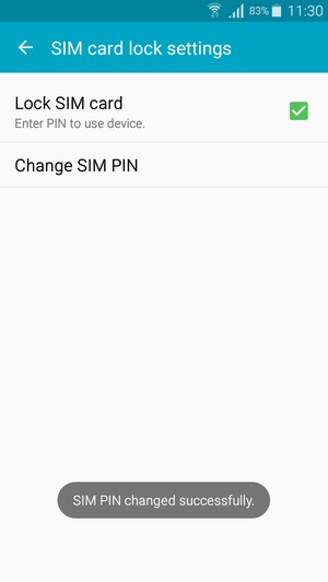 Your SIM PIN has been changed.