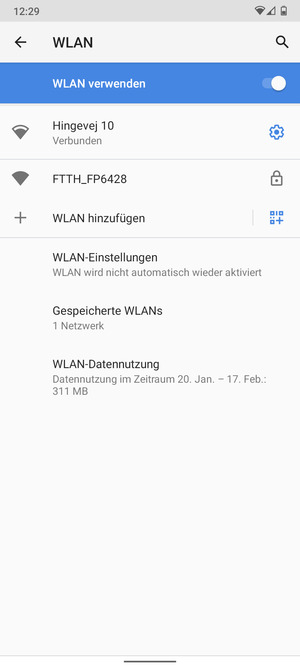 Sie sind nun mit dem WLAN-Netzwerk verbunden