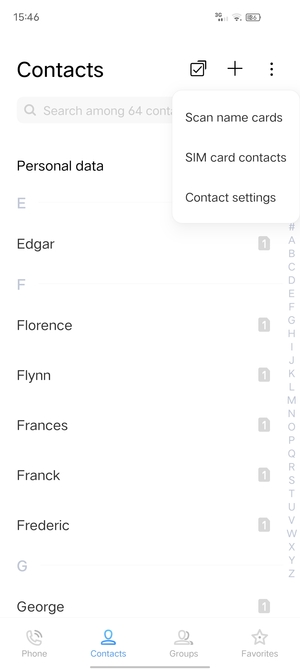 Select Contact settings