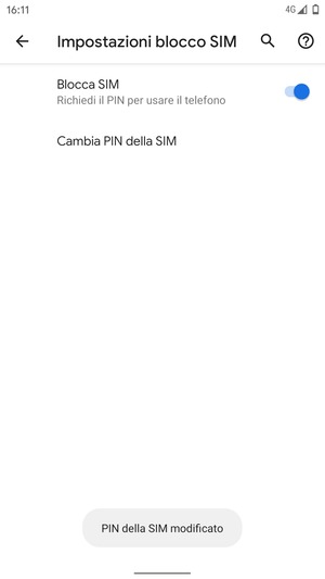 Il tuo PIN della SIM è stato modificato