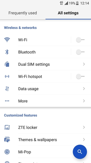Select Dual SIM settings
