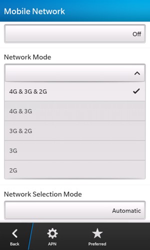 Select 3G to enable 3G and select 3G & 4G to enable 4G