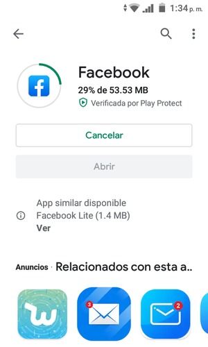 Espere a que finalice la descarga