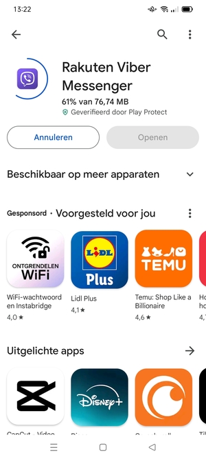 Wacht tot het installatieproces beëindigd is