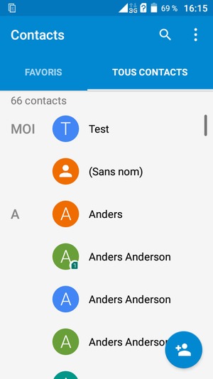 Vos contacts vont être enregistrés sur votre compte Google et dans votre téléphone lors de la prochaine synchronisation de Google.