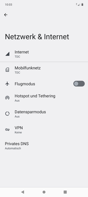 Wählen Sie Hotspot und Tethering