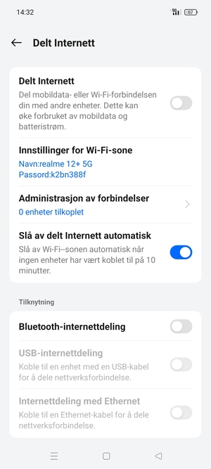 Velg Innstillinger for Wi-Fi-sone