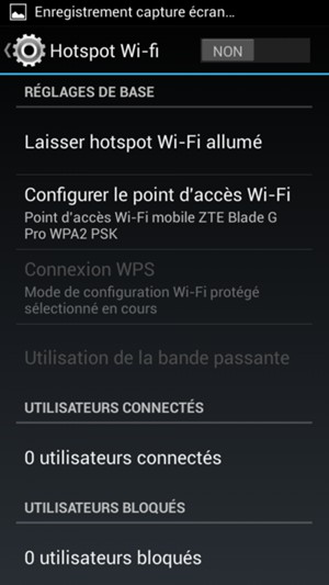 Activez Hotspot Wi-Fi