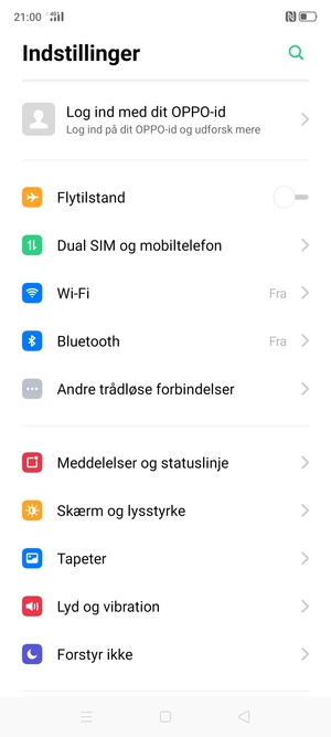 Vælg Dual SIM og mobiltelefon